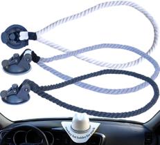 Suporte de chapéu Car Cowboy, pacote com 3 unidades, corda de algodão Strong Suction