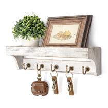 Suporte de chave para suporte de parede com prateleira Rebee Vision Pine Wood Suporte de chave para suporte de parede com prateleira Rebee Vision Pine Wood