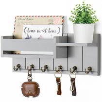 Suporte de chave: suporte de parede RelaxScene, suporte de madeira com prateleira Suporte de chave: suporte de parede RelaxScene, suporte de madeira com prateleira