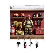Suporte De Chaves De Bombeiro Montado Na Parede Com Design 2D Plano De Equipamentos De Bombeiro Para Suporte De Chaves De Bombeiro Montado Na Parede Com Design 2D Plano De Equipamentos De Bombeiro Para