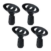 Suporte de clipe de microfone Pastlla Rubber Black 4 unidades Suporte de clipe de microfone Pastlla Rubber Black 4 unidades