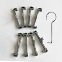 Suporte de clipe plástico Neodrain para bandeja de revestimento, 8 peças, cinza Suporte de clipe plástico Neodrain para bandeja de revestimento, 8 peças, cinza