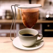 Suporte de Coador de Café Grande Cromado Coador de Café Suporte Grande de Coador de Café