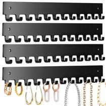 Suporte de colar milylove, acrílico, montado na parede, pacote com 4 unidades, preto