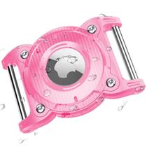 Suporte de coleira para cães Airtag ONEONTA impermeável rosa para 1 cm Suporte de coleira para cães Airtag ONEONTA impermeável rosa para 1 cm