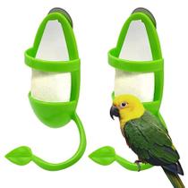 Suporte de comida para pássaros, suporte de choco de plástico, 2 peças, verde