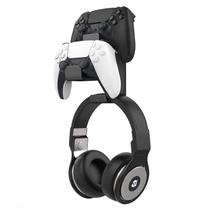 Suporte de controlador MoKo Dual Gamepad e suporte para fone de ouvido preto