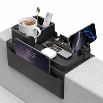 Suporte de copo Couch Arm CLESOO, bandeja de apoio de braço de silicone, preta