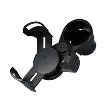 Suporte de copo para carro, suporte para telefone, estilo de fibra de carbono 2 em 1 Suporte de copo para carro, suporte para telefone, estilo de fibra de carbono 2 em 1