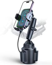 Suporte de copos sem fio para carregador de carro de 15 W para iPhone Samsung