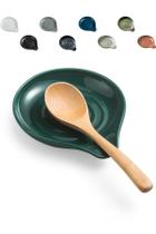 Suporte de cozinha grande em porcelana Spoon Rest LAUCHUH verde Suporte de cozinha grande em porcelana Spoon Rest LAUCHUH verde