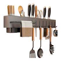 Suporte de Cozinha Organizador Suspenso Parede Cozinha Cor:Preto Suporte de Cozinha Organizador Suspenso Parede Cozinha Cor:Preto