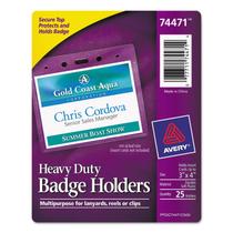 Suporte de crachá Avery AVE74471 Top Loading Horizontal x25