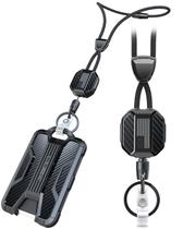 Suporte de crachá, cordão retrátil LIUGX, cabo de fibra de carbono de 20" Suporte de crachá, cordão retrátil LIUGX, cabo de fibra de carbono de 20"