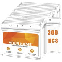 Suporte de crachá TOTDTDA, pacote 300, PVC impermeável horizontal