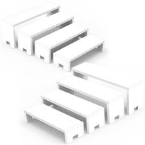 Suporte de cupcake Display Risers Yikaroeli Wood Riser, 4 camadas, 8 unidades