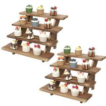 Suporte de cupcake SwallowLiving Rustic Wood para 24 cupcakes x2