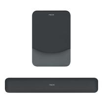 Suporte de descanso de pulso MOSISO para conjunto de mouse e teclado, mouse pad ergonômico retangular antiderrapante, base antiderrapante para alívio