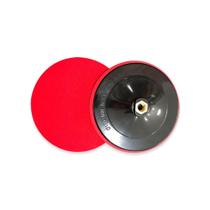 Suporte de Disco de Lixa 7" com Vel. e Espuma Rosca M14 Vermelho Importado