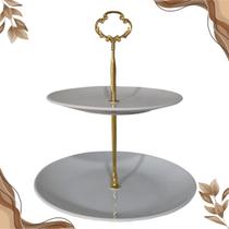 Suporte De Doces E Salgadinhos Redondo 2 Andares Inquebravel