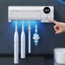Suporte de escova de dentes MIMORE montado na parede com temporizador de 4 slots