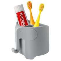 Suporte de escova de dentes RyanLemon Elephant para crianças cinza