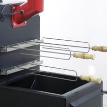 Suporte de Espeto para Churrasqueira em Inox Flutuante 60x5Cm