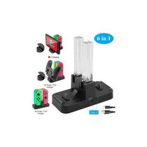 Suporte de estação de carregamento USB 6 em 1 para Nintendo Switch