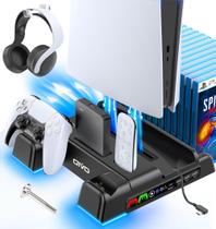 Suporte de estação de resfriamento com carregador para PS5/Slim/Pro - preto