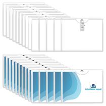 Suporte de etiqueta de nome Eaasty Clip On com inserções imprimíveis (pacote com 100)