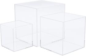 Suporte de exibição Clisela Acrylic Cube Clear 3 4 5 para buffet