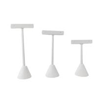 Suporte De Exibição De Joias Em Couro PU Branco Para Anéis, Brincos E Colares, Expositor De Vitrine