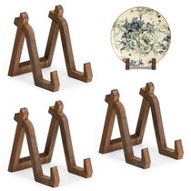 Suporte de exibição de placas ANBOXIT, triângulo de madeira de 20 cm, pacote com 3