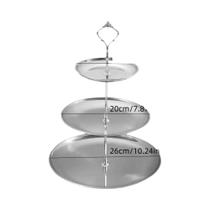 Suporte De Exibição De Sobremesas Em Aço Inoxidável Multi-Camadas Bandeja De Frutas Suporte Para Suporte De Exibição De Sobremesas Em Aço Inoxidável Multi-Camadas Bandeja De Frutas Suporte Para