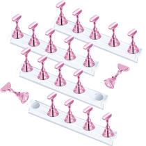 Suporte de exibição de unhas JUSTOTRY Pink para pressionar as unhas, conjuntos x4