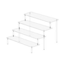 Suporte De Exibição Em Acrílico Transparente De 1 a 4 Camadas, Prateleira Durável Para Armazenamento - NONE Suporte De Exibição Em Acrílico Transparente De 1 a 4 Camadas, Prateleira Durável Para Armazenamento - NONE