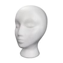 Suporte de exibição Mannequin Head Foam EPS White para perucas e chapéus