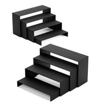 Suporte de exibição NEETBU Black Matte Metal, conjunto de 8 peças, L18x20x23cm