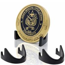Suporte de Exibição para Moedas Comemorativas, Kit com 2, Metal Sólido Preto Suporte de Exibição para Moedas Comemorativas, Kit com 2, Metal Sólido Preto