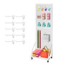 Suporte de exibição Pegboard NectaCol Metal 60x180cm com rodas Suporte de exibição Pegboard NectaCol Metal 60x180cm com rodas