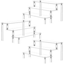 Suporte de exibição Riser Clear Acrylic de 3 camadas para cupcake de perfume