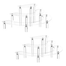 Suporte de exibição YestBuy Acrylic Risers de 3 camadas para figuras pop