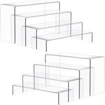Suporte de exposição de acrílico Anglelife Large Clear, 8 unidades +2 conjuntos