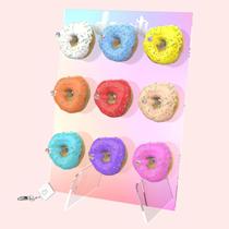 Suporte de exposição de parede Donut LUGUNU LED Light Acrylic Suporte de exposição de parede Donut LUGUNU LED Light Acrylic