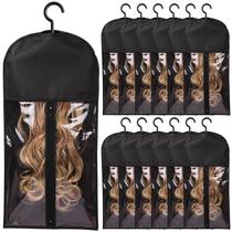 Suporte de extensão de cabelo, cabide de armazenamento de perucas, 12 unidades, preto Suporte de extensão de cabelo, cabide de armazenamento de perucas, 12 unidades, preto