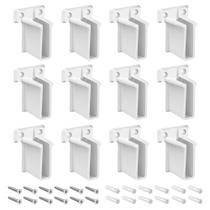 Suporte de extremidade para prateleira aramada Dreyoo, 12 unidades, plástico branco Suporte de extremidade para prateleira aramada Dreyoo, 12 unidades, plástico branco