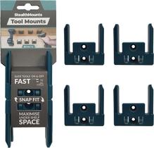 Suporte de ferramentas StealthMounts compatível com Makita 18V LXT, pacote com 4 unidades, azul