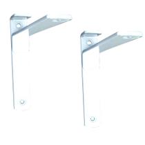 Suporte de Ferro Discreto Para Prateleiras Par Cor Branca