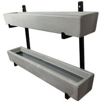 Suporte de Ferro p/ Jardim Vertical com 2 Floreiras 80cm