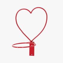 Suporte de Ferro para Vaso de Planta Pequeno Arco 10 cm tema Coração